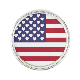 I LOVE THE UNITED STATES OF AMERICA LAPEL PIN