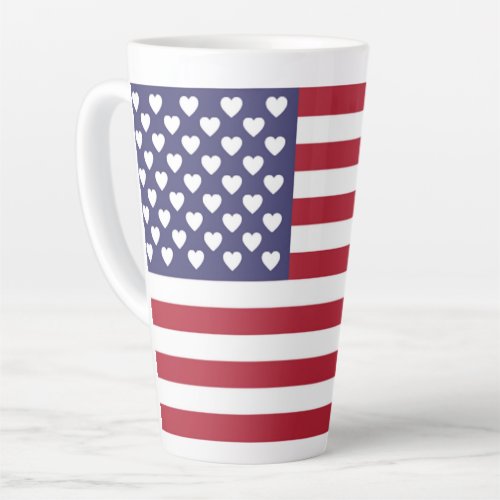 I LOVE THE UNITED STATES OF AMERICA LATTE MUG