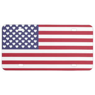 I LOVE THE UNITED STATES OF AMERICA  LICENSE PLATE