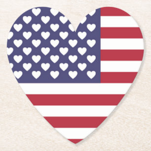 I LOVE THE UNITED STATES OF AMERICA PAPER COASTER
