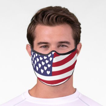 I Love The United States Of America Premium Face Mask by Awesoma at Zazzle