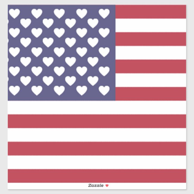 I LOVE THE UNITED STATES OF AMERICA STICKER (Sheet)