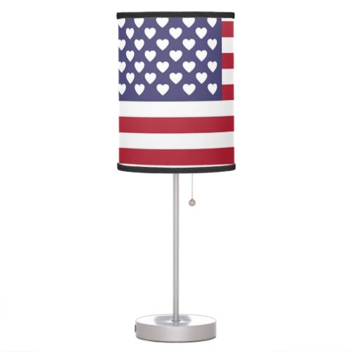 I LOVE THE UNITED STATES OF AMERICA TABLE LAMP