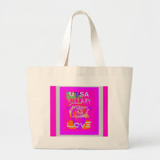 I Love The United States: Stronger Together Large Tote Bag