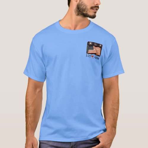 I love the USA on July 4th T_Shirt