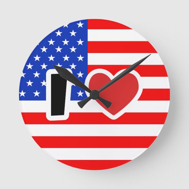 I love the USA Round Clock (Front)