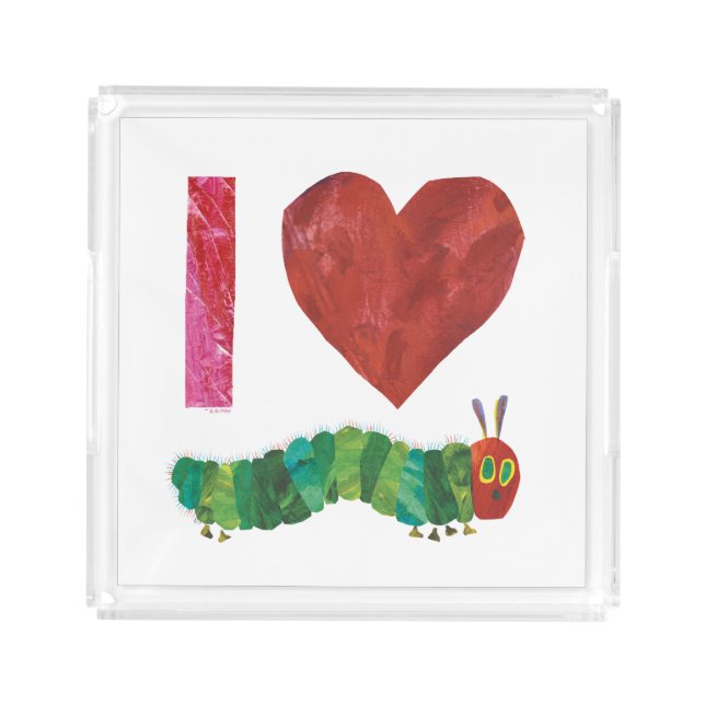 I Love The Very Hungry Caterpillar Acrylic Tray (Front)