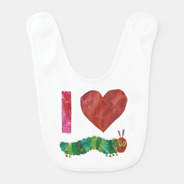 I Love The Very Hungry Caterpillar Baby Bib (Front)