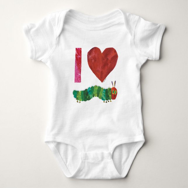 I Love The Very Hungry Caterpillar Baby Bodysuit (Front)