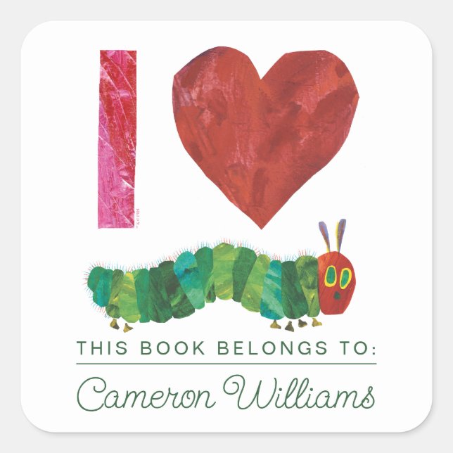 I Love The Very Hungry Caterpillar | Book Plate (Front)