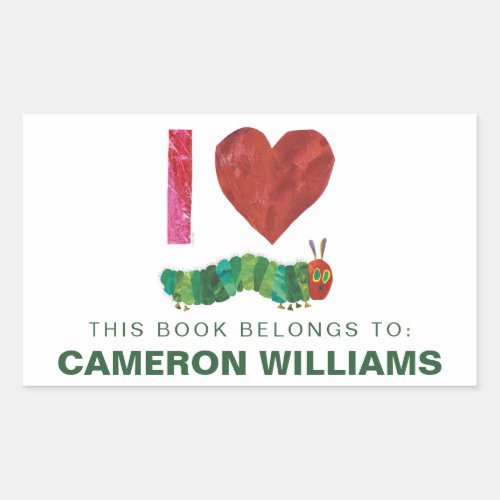 I Love The Very Hungry Caterpillar  Book Plate