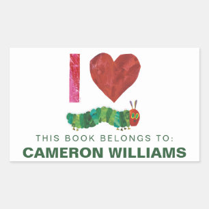 I Love The Very Hungry Caterpillar Book Plate