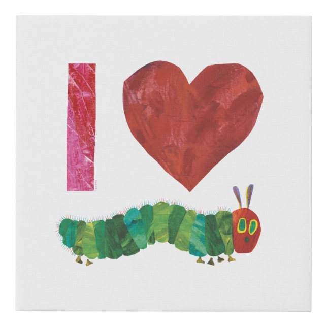 I Love The Very Hungry Caterpillar Faux Canvas Print (Front)