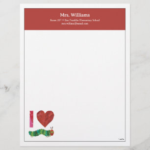 I Love The Very Hungry Caterpillar Letterhead
