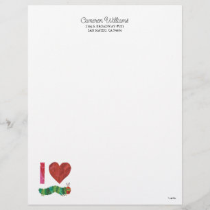 I Love The Very Hungry Caterpillar Letterhead