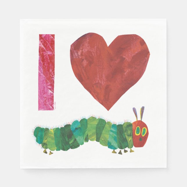 I Love The Very Hungry Caterpillar Napkins (Front)
