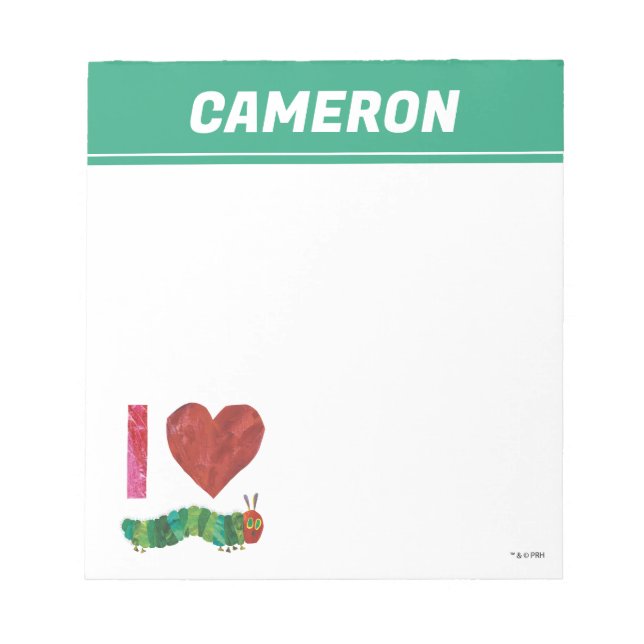 I Love The Very Hungry Caterpillar Notepad (Front)