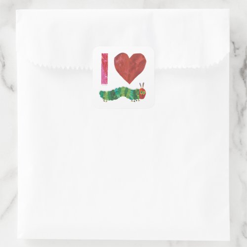 I Love The Very Hungry Caterpillar Square Sticker