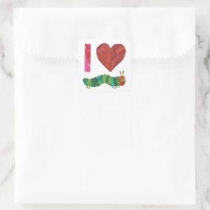 I Love The Very Hungry Caterpillar Square Sticker