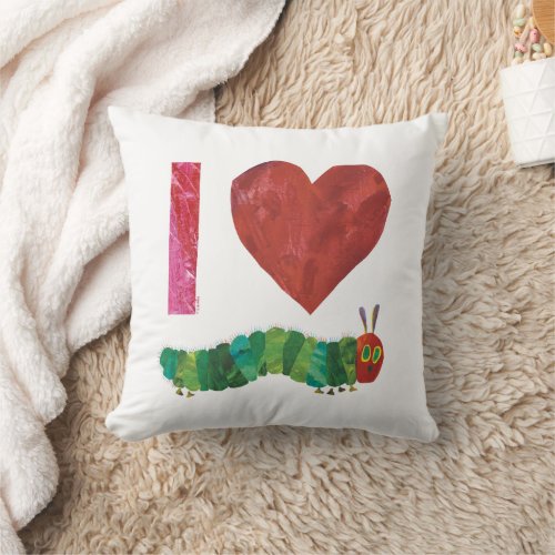 I Love The Very Hungry Caterpillar Throw Pillow