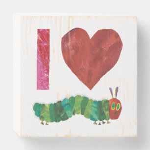 I Love The Very Hungry Caterpillar Wooden Box Sign