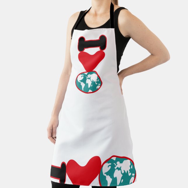 I LOVE THE WORLD BY MASANSER PIXELAT APRON (Insitu)