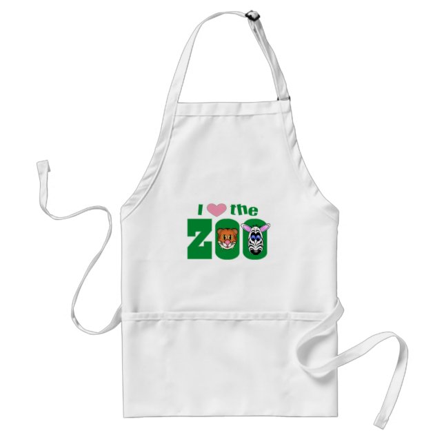 I Love the ZOO Adult Apron (Front)