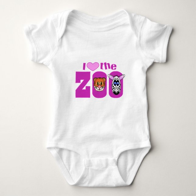 I Love the Zoo Baby Bodysuit (Front)