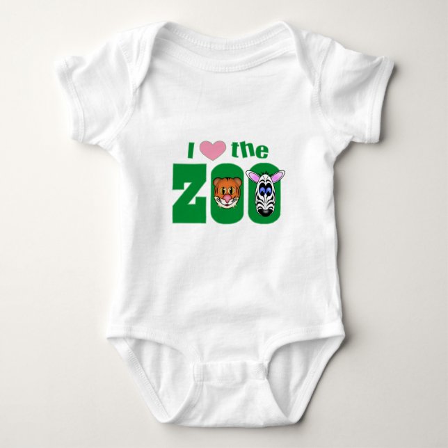 I Love the ZOO Baby Bodysuit (Front)