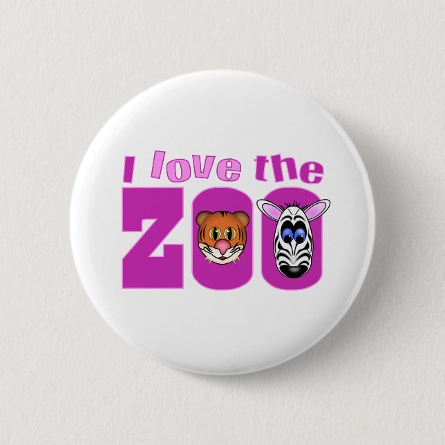 I Love the Zoo Button (Front)