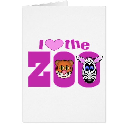 I Love the Zoo Cards (Front)