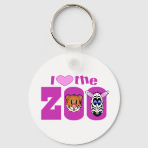 I Love the Zoo Keychain
