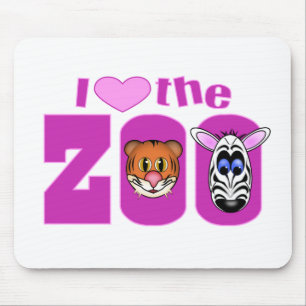 I Love the Zoo Mouse Pad