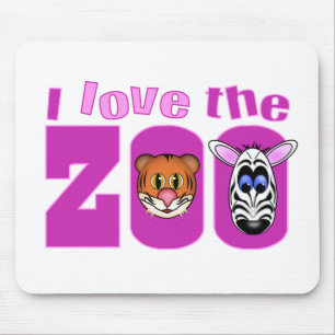 I Love the Zoo Mouse Pad