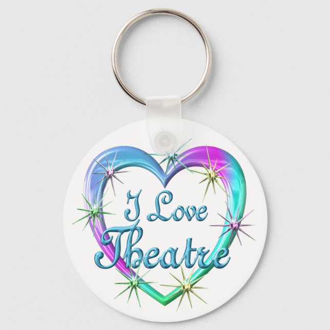 I Love Theater Keychain (Front)