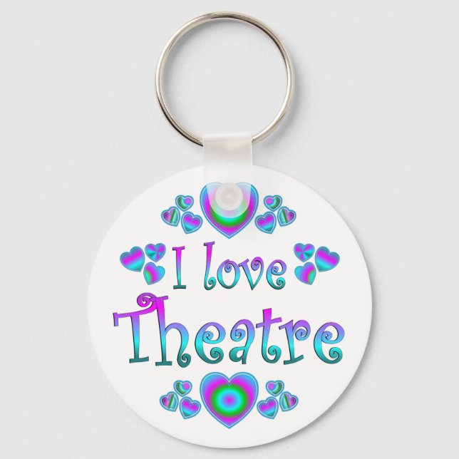 I Love Theater Keychain (Front)