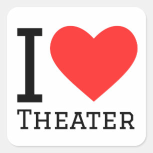 I love theater square sticker