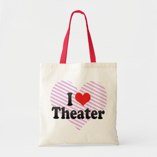 I Love Theater Tote Bag (Front)