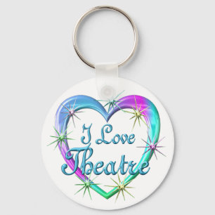 I Love Theatre Keychain
