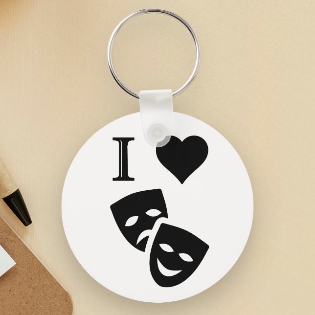 I Love Theatre Keychain (Creator Uploaded)