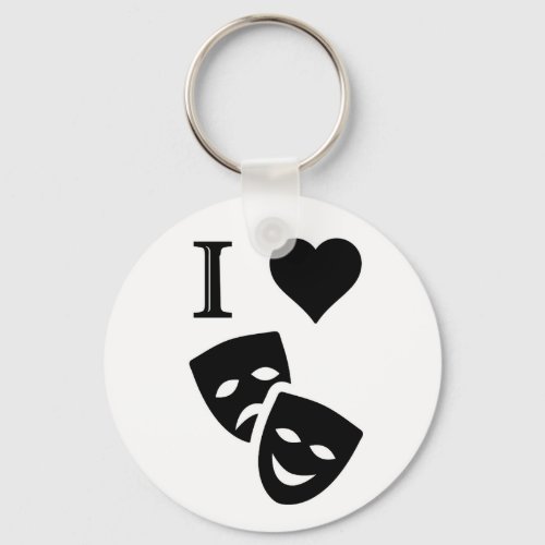 I Love Theatre Keychain