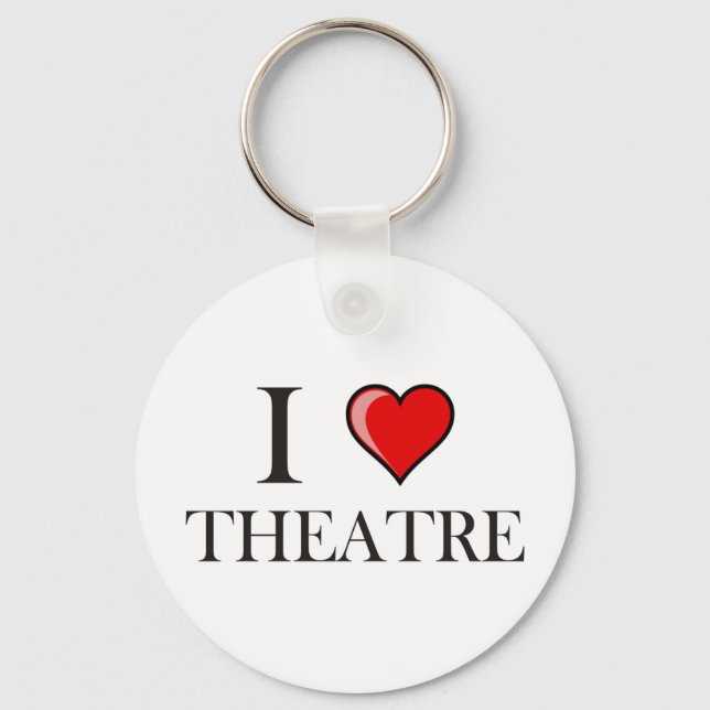 I Love Theatre Keychain (Front)