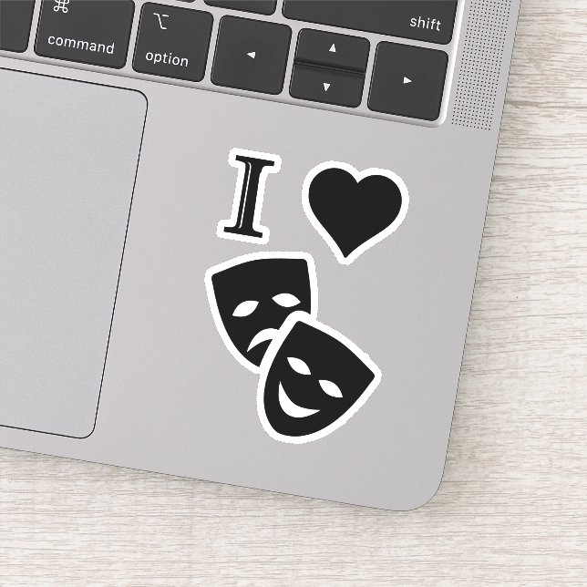 I Love Theatre Sticker (Detail)