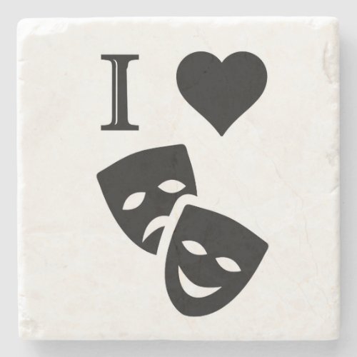 I Love Theatre Stone Coaster