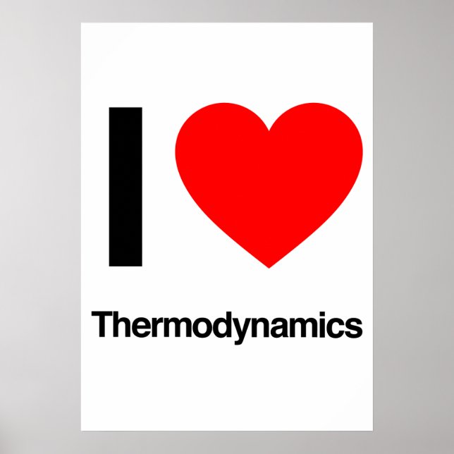 i love thermodynamics poster (Front)