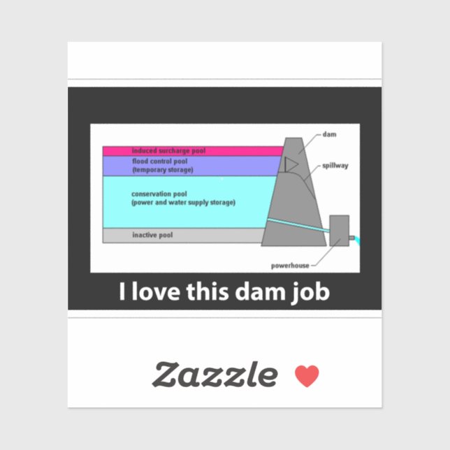 I love this dam job sticker (Sheet)