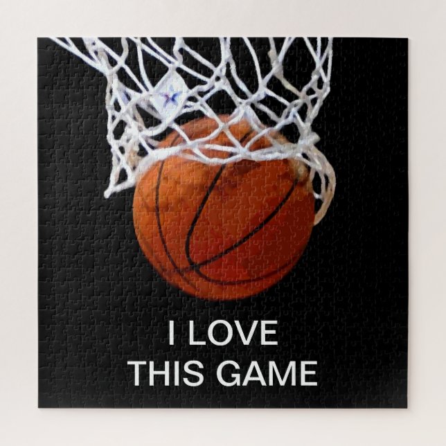 I Love This Game Basketball Art Sports Jigsaw Puzzle (Vertical)