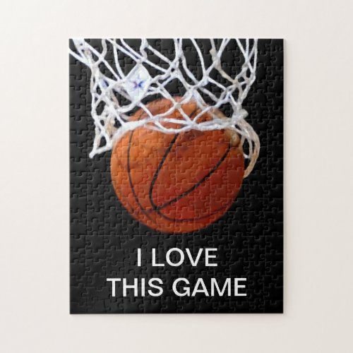 I Love This Game Basketball Art Sports Jigsaw Puzzle