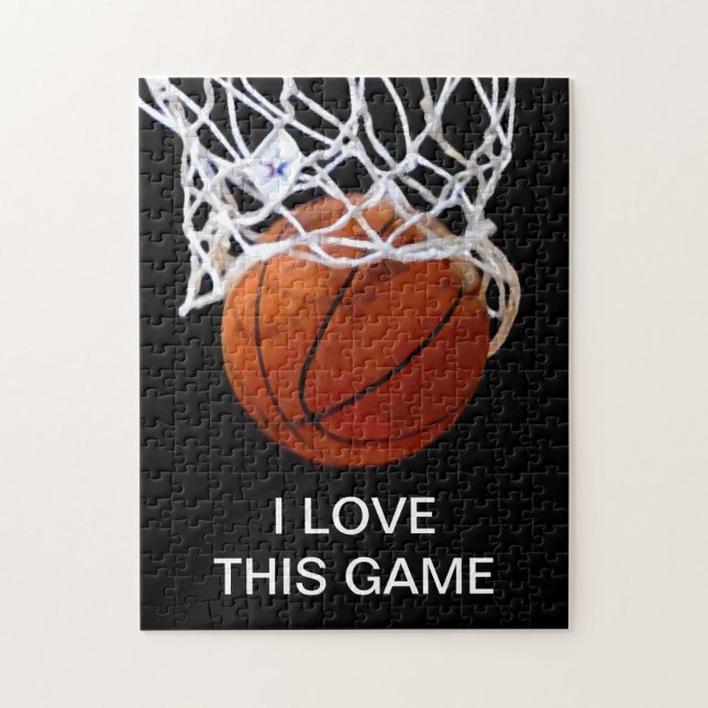 I Love This Game Basketball Art Sports Jigsaw Puzzle (Vertical)