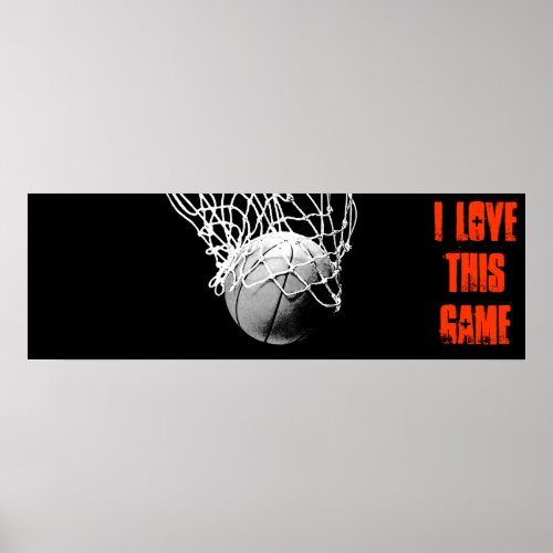 I Love This Game _ Basketball Panoramic Poster